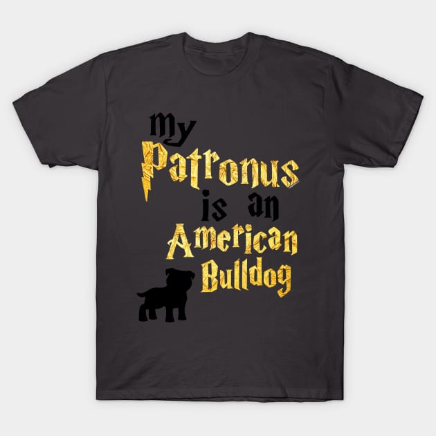 American Bulldog T shirt T-Shirt by dogfather